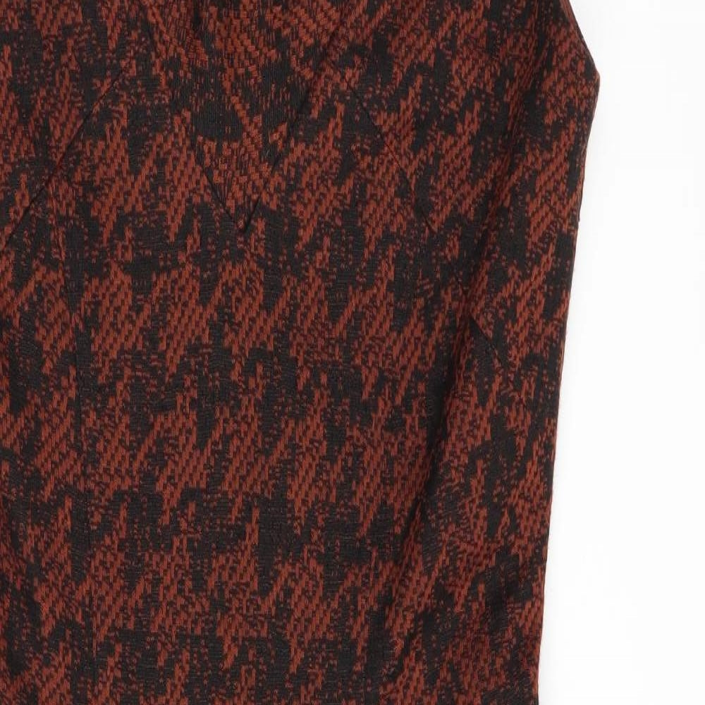 NEXT Womens Brown Geometric  Fit & Flare  Size 6