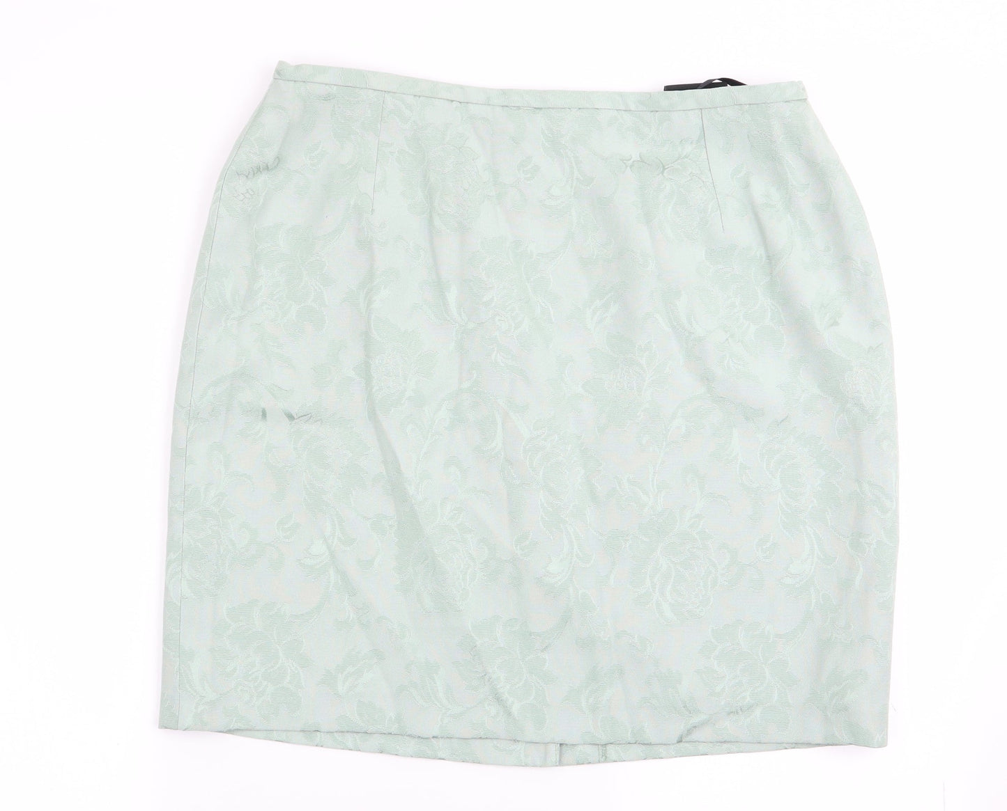 Dorothy Perkins Womens Green Floral  Flare Skirt Size 16