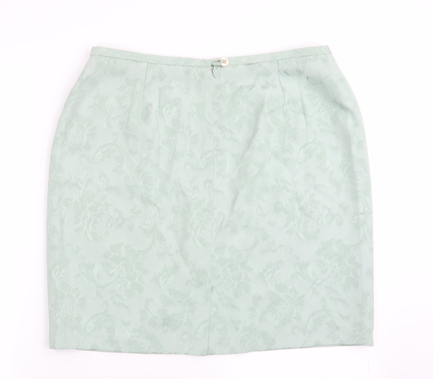 Dorothy Perkins Womens Green Floral  Flare Skirt Size 16