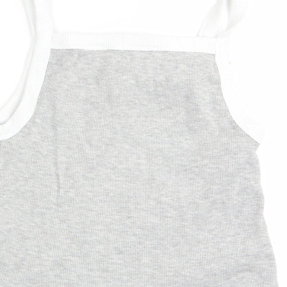 M&S Girls Grey   Basic Tank Size 8-9 Years