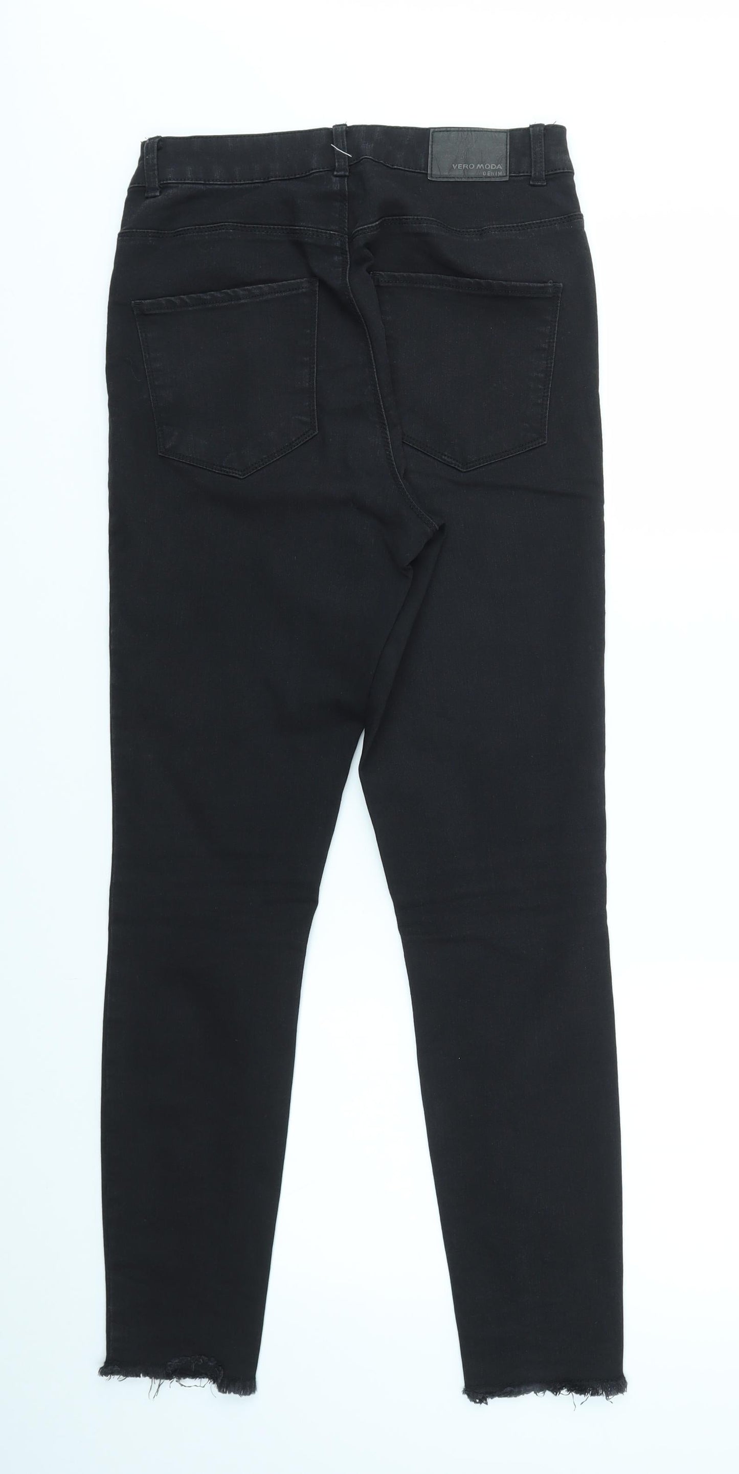 Womens UK Size M VERO MODA Regular Fit Skinny Black Jeans