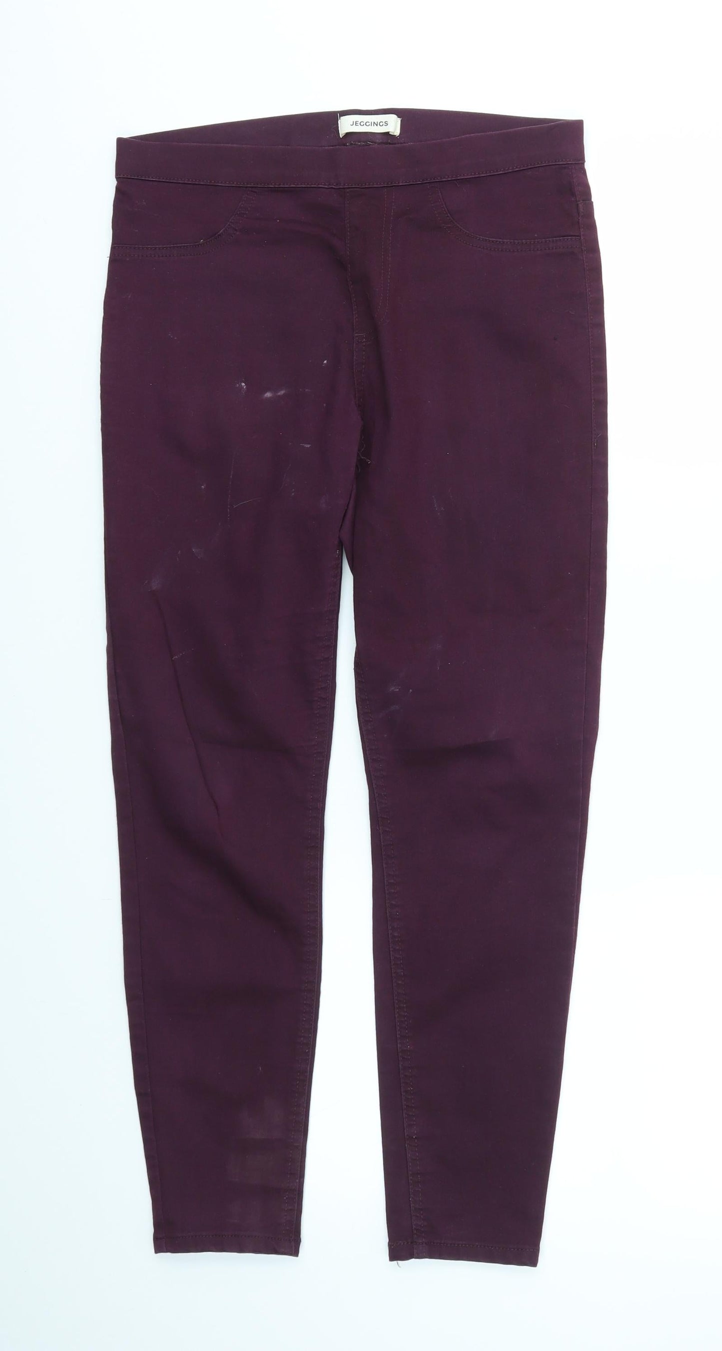 Womens UK Size 10 M&S Regular Fit  Purple Trousers