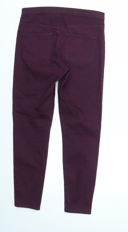 Womens UK Size 10 M&S Regular Fit  Purple Trousers