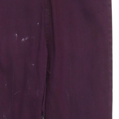 Womens UK Size 10 M&S Regular Fit  Purple Trousers