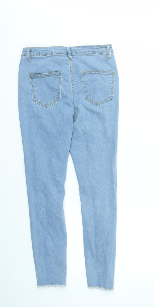 Boohoo Womens Blue   Skinny Jeans Size 10 L26 in