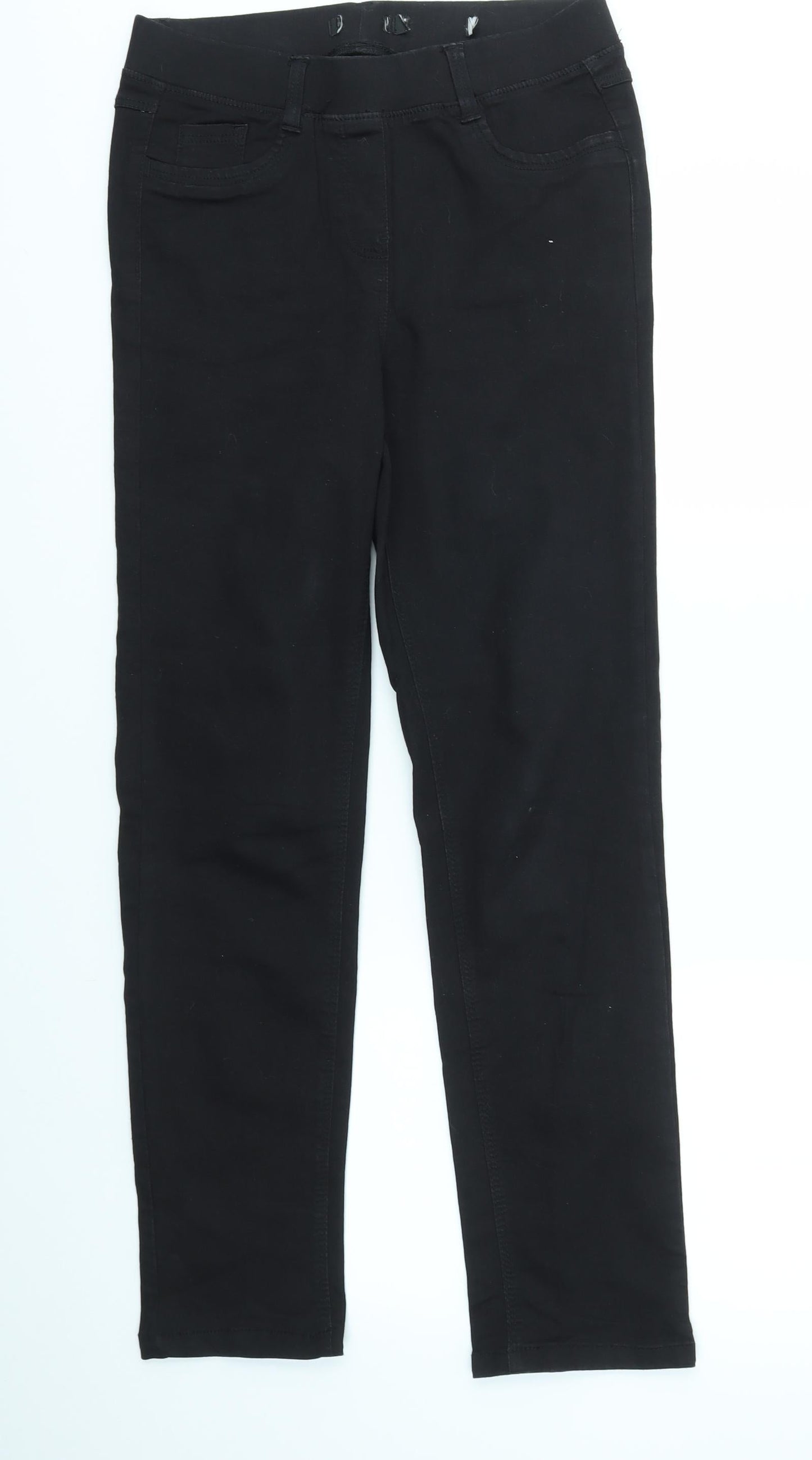Womens UK Size 10 Preworn Regular Fit Skinny Black Jeans