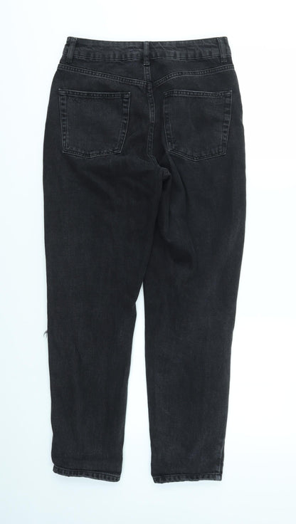 Topshop Womens Black   Straight Jeans Size 28 L30 in