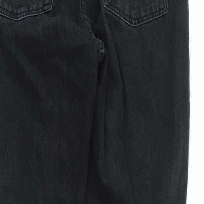Topshop Womens Black   Straight Jeans Size 28 L30 in