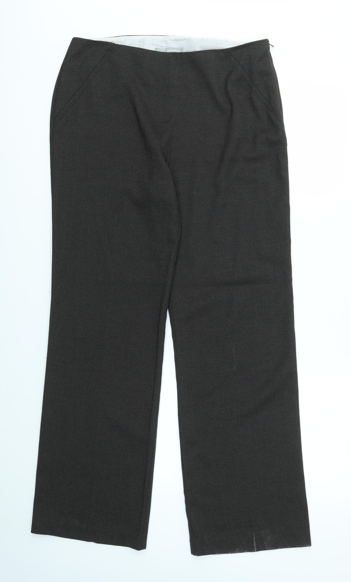 Womens UK Size 14 M&S Regular Fit  Brown Trousers