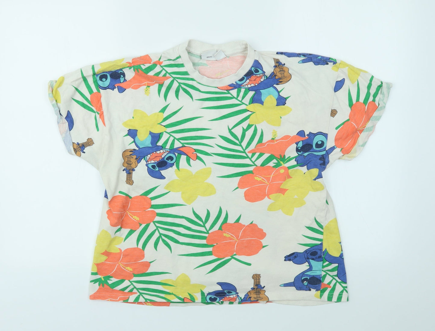 Primark Womens Multicoloured Animal Print  Basic T-Shirt Size XS