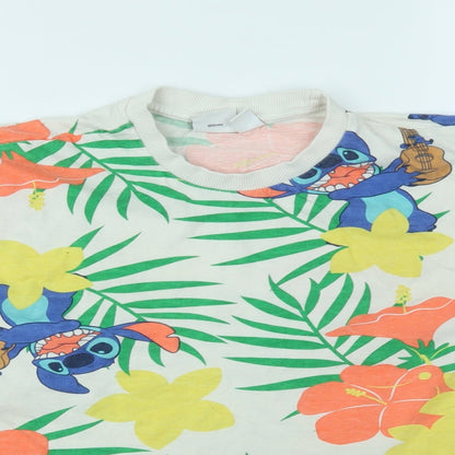 Primark Womens Multicoloured Animal Print  Basic T-Shirt Size XS