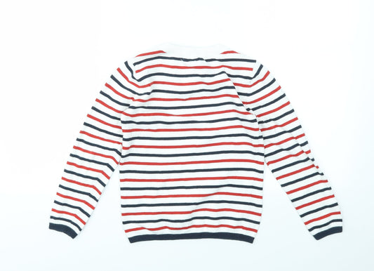 H&M Boys Multicoloured Striped  Pullover Jumper Size M