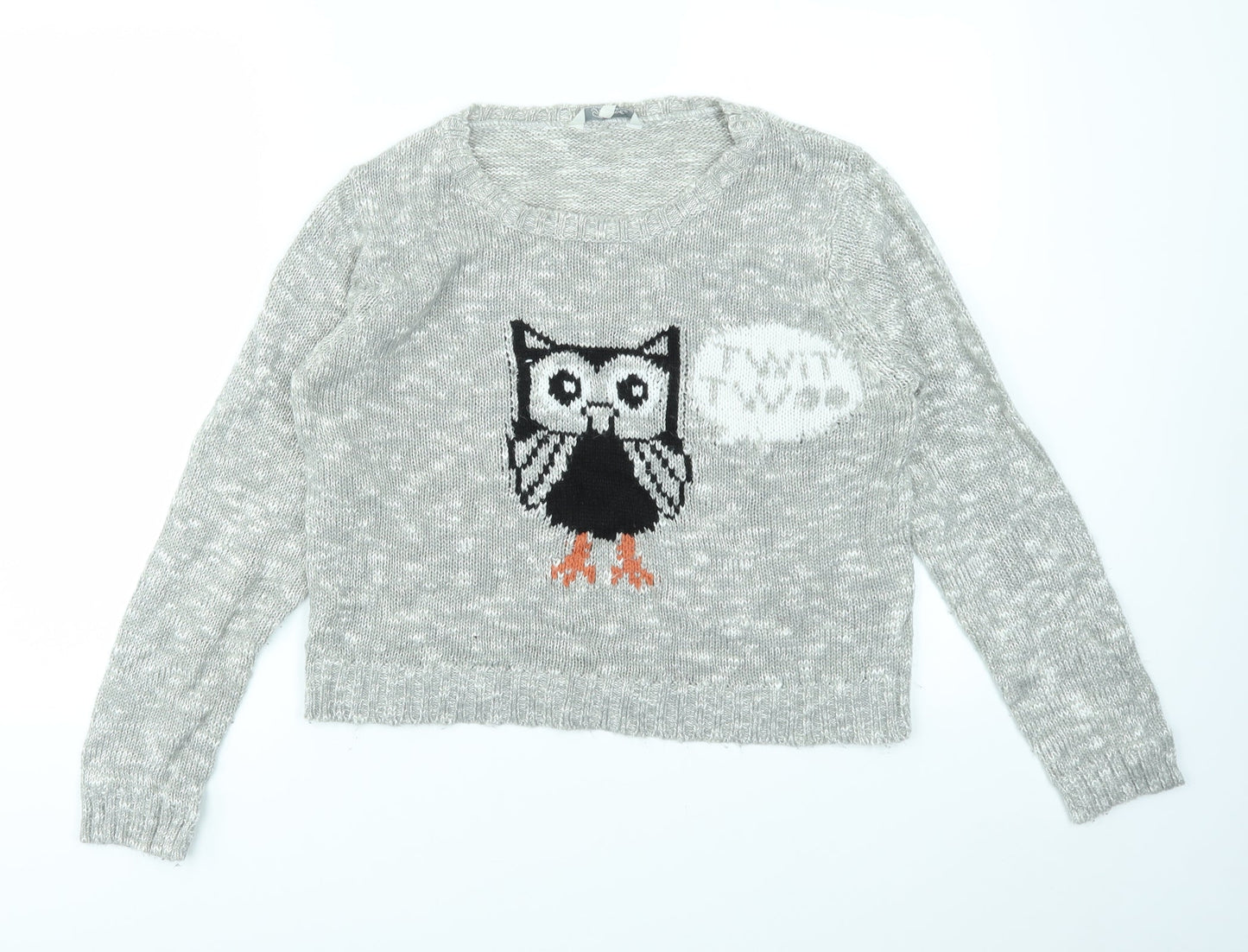 Womens UK Size M Peacocks Grey Pullover Jumper