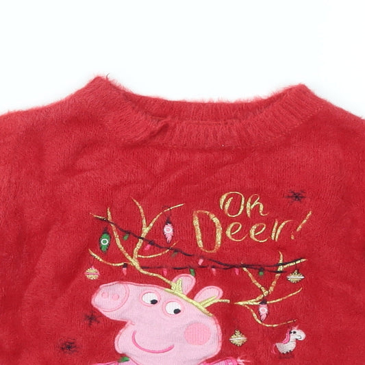 TU Girls Red   Pullover Jumper Size 2-3 Years
