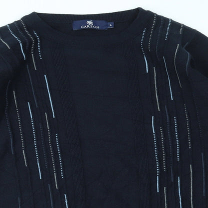 CARSON  Mens Blue   Pullover Sweatshirt Size L