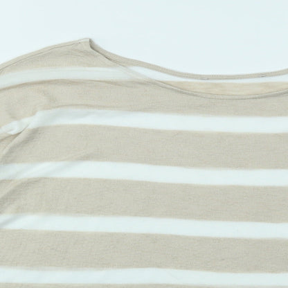 M&S Womens Multicoloured Striped  Basic T-Shirt Size 10