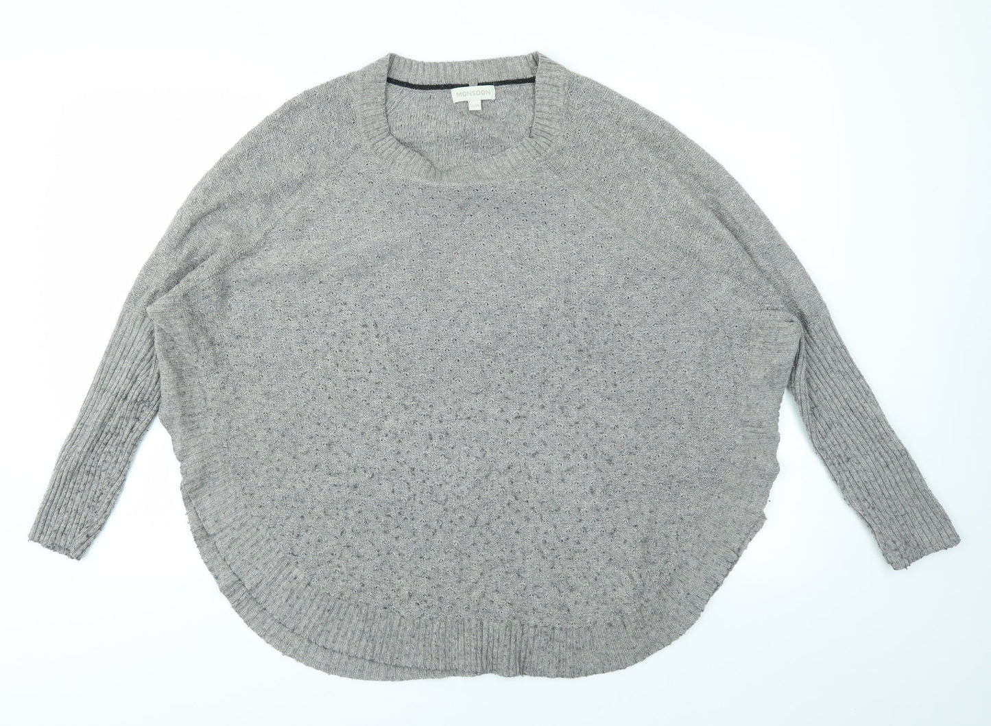 Womens UK Size S Monsoon Grey Pullover Jumper