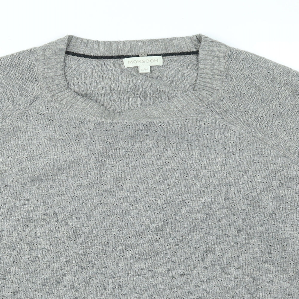 Womens UK Size S Monsoon Grey Pullover Jumper