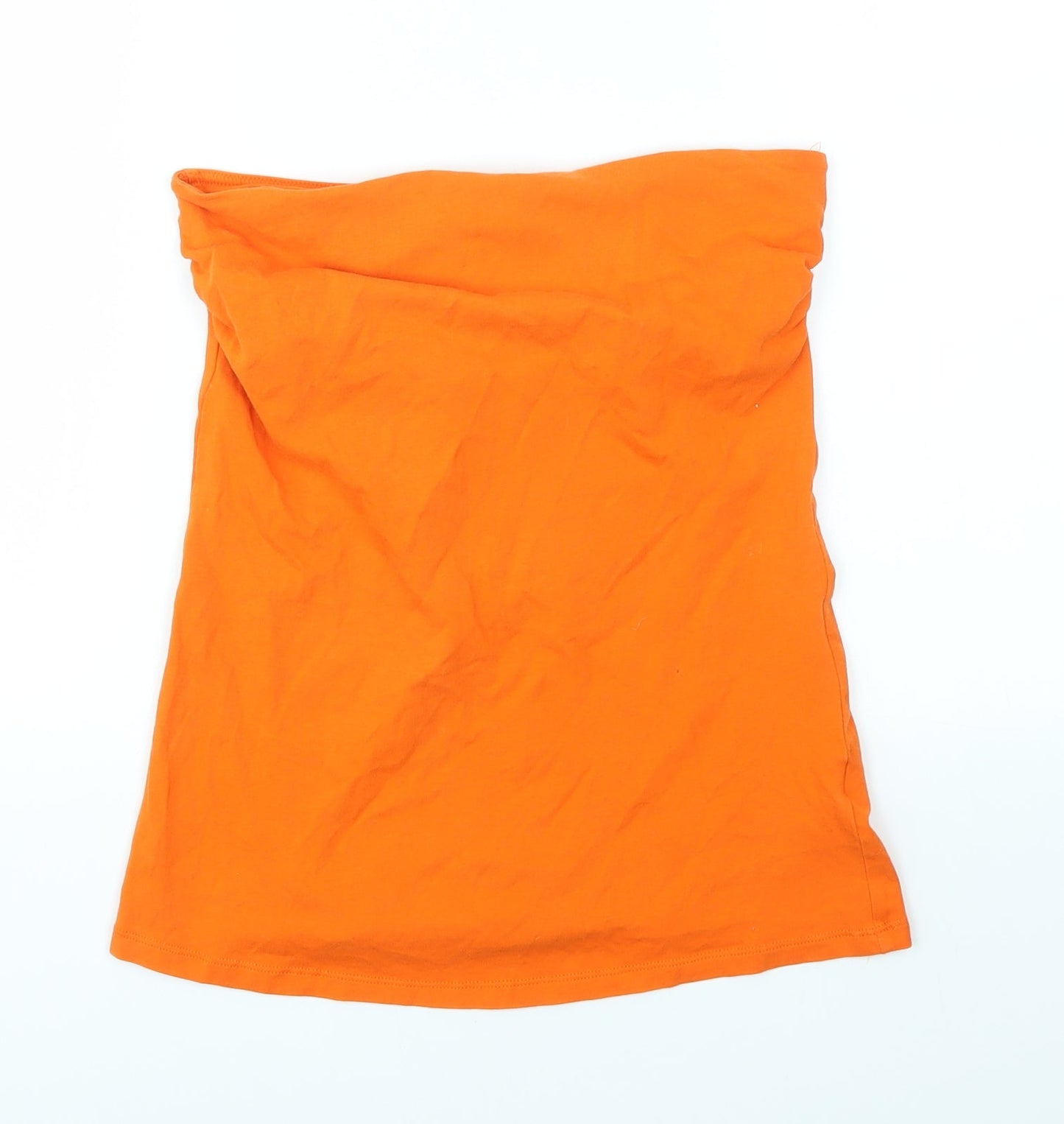 Womens UK Size 10 Matalan Orange Basic T-Shirt