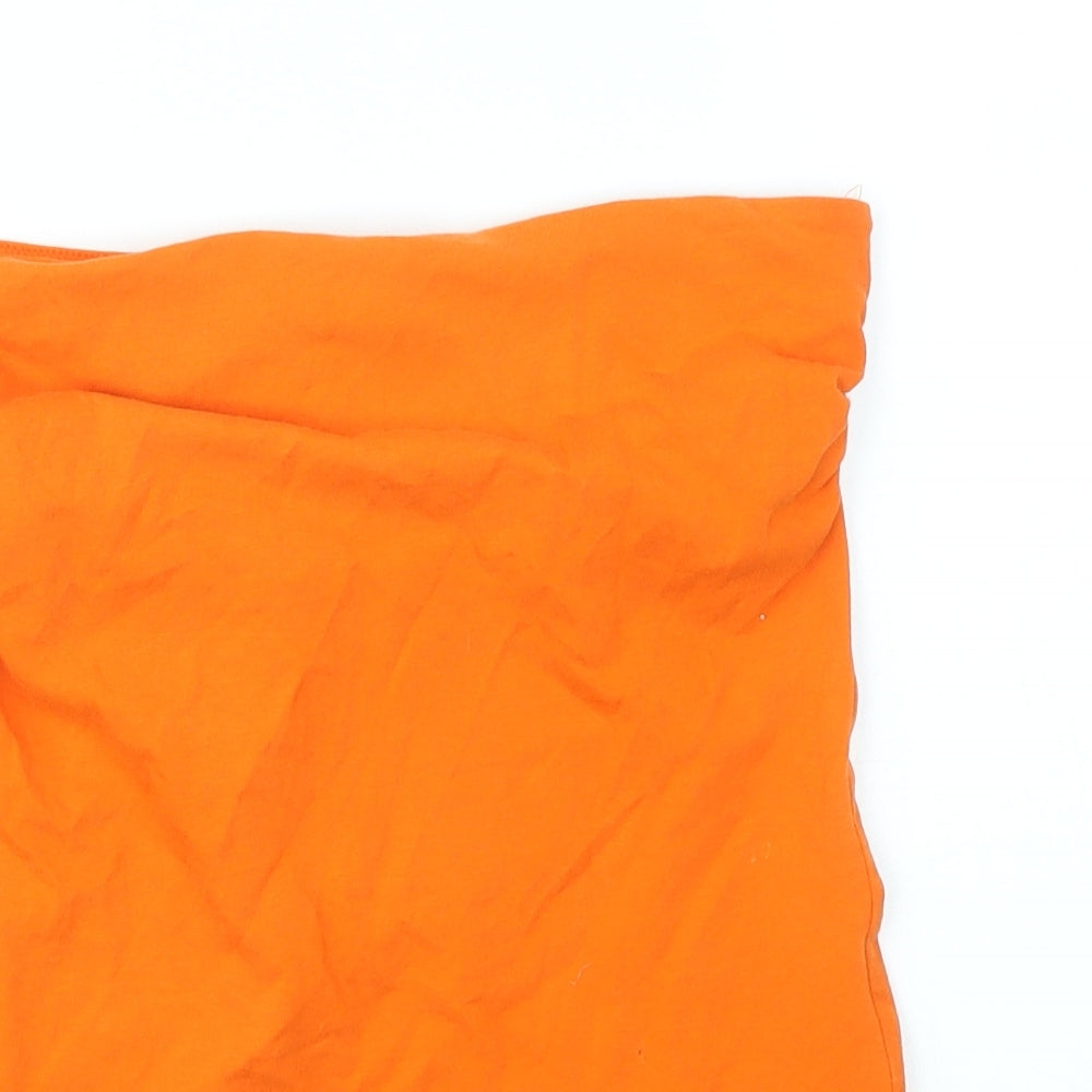 Womens UK Size 10 Matalan Orange Basic T-Shirt