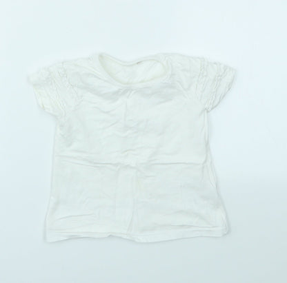 George Girls Silver   Basic T-Shirt Size 12-18 Months