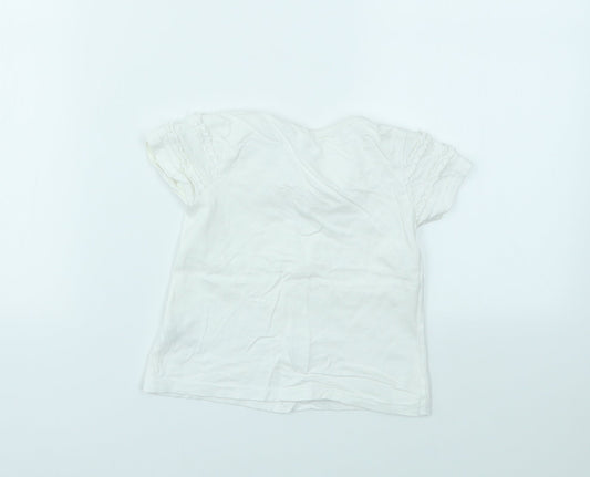 George Girls Silver   Basic T-Shirt Size 12-18 Months