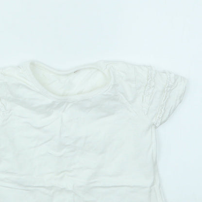 George Girls Silver   Basic T-Shirt Size 12-18 Months