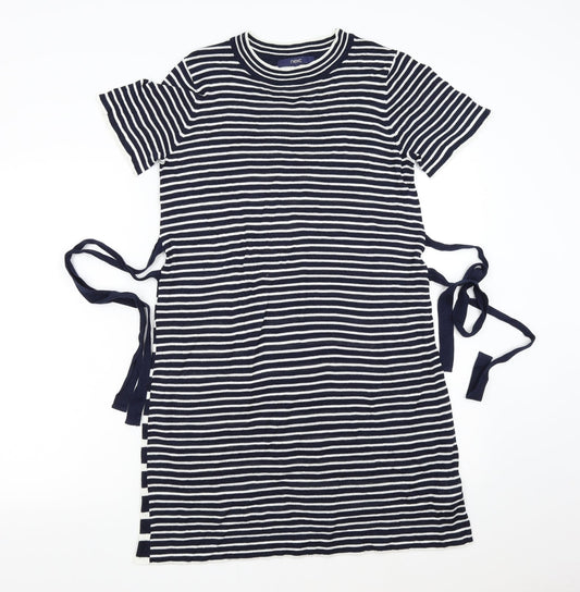 NEXT Womens Blue Striped Knit Jumper Dress  Size 10