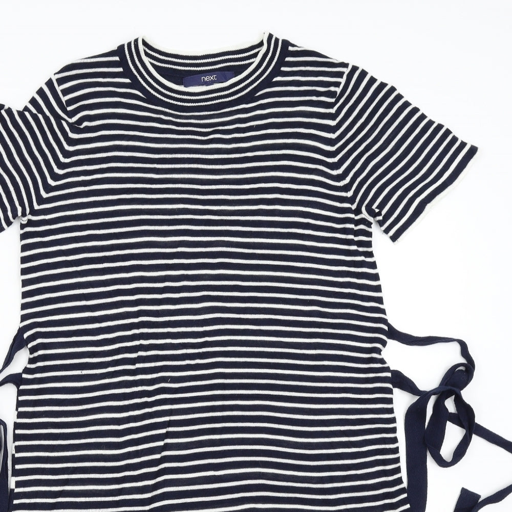 NEXT Womens Blue Striped Knit Jumper Dress  Size 10