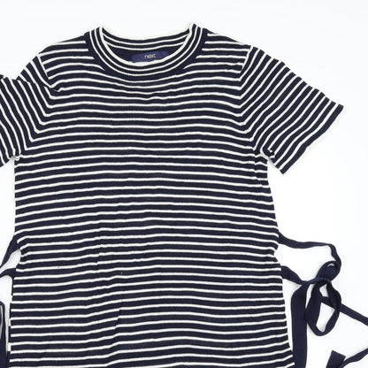 NEXT Womens Blue Striped Knit Jumper Dress  Size 10