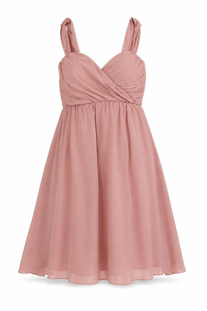Front view of ASOS women’s pink fit & flare, size UK 10