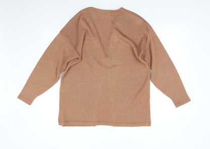 Ash Womens Orange  Knit Cardigan Jumper Size L