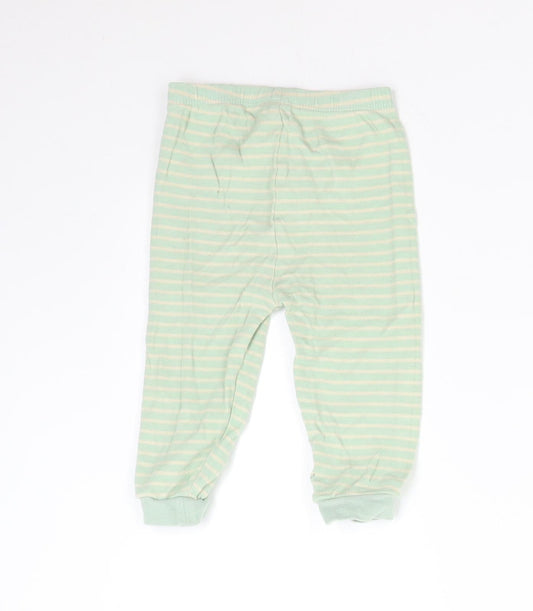 George Baby Green Striped  Track Pants Trousers Size 12-18 Months