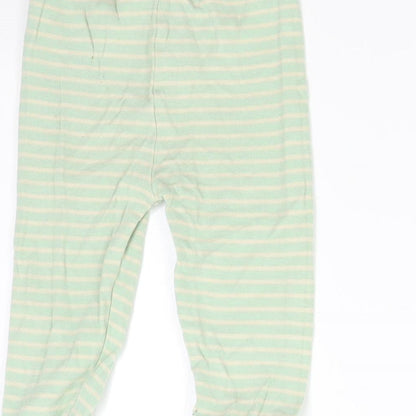 George Baby Green Striped  Track Pants Trousers Size 12-18 Months