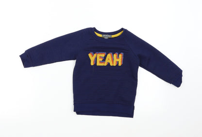 Primark Boys Blue   Pullover Sweatshirt Size 2-3 Years