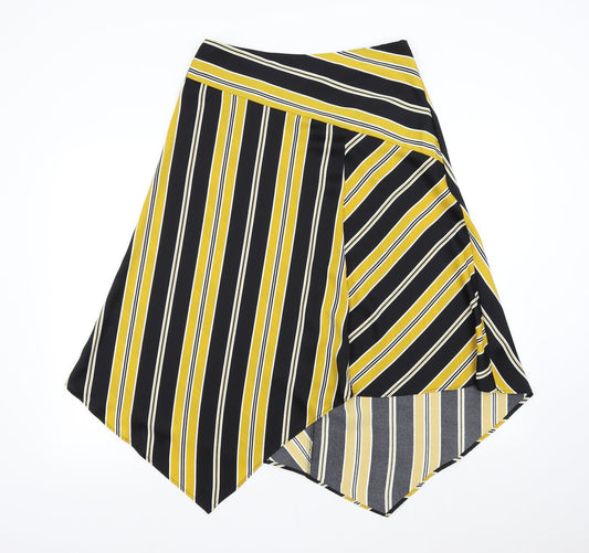 F&F Womens Multicoloured Striped  A-Line Skirt Size 12