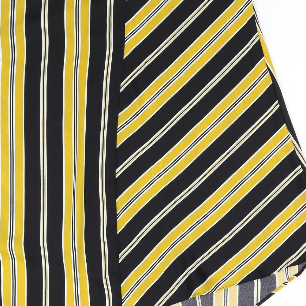 F&F Womens Multicoloured Striped  A-Line Skirt Size 12