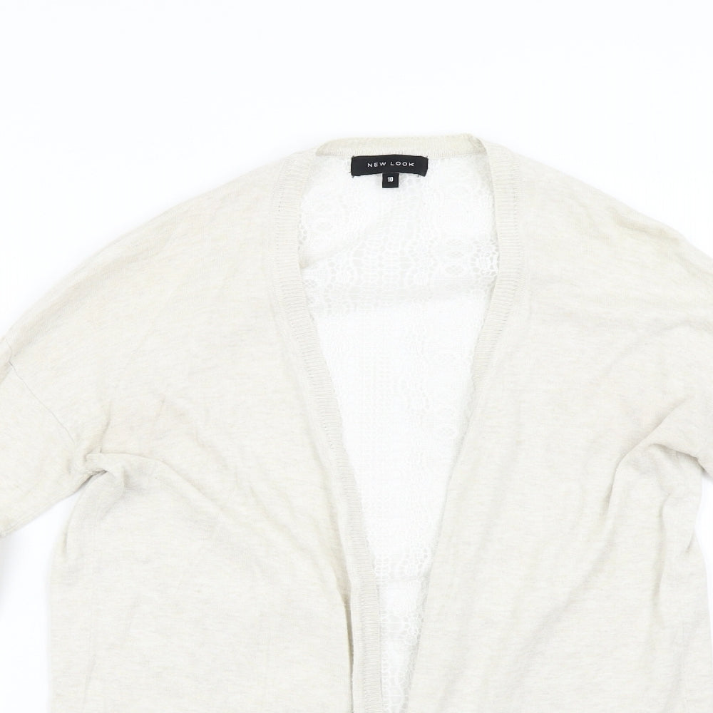 Womens UK Size 10 New Look Beige Cardigan Jumper