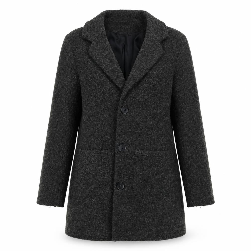 Front view of Jaqueline de Young women’s grey overcoat coat, size M