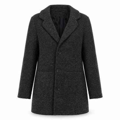 Front view of Jaqueline de Young women’s grey overcoat coat, size M