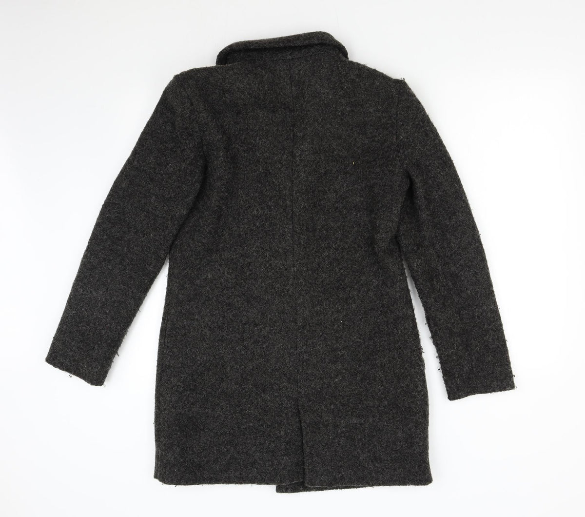 Back view of Jaqueline de Young women’s grey overcoat coat, size M