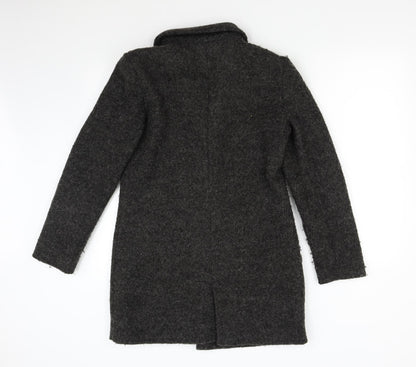 Back view of Jaqueline de Young women’s grey overcoat coat, size M