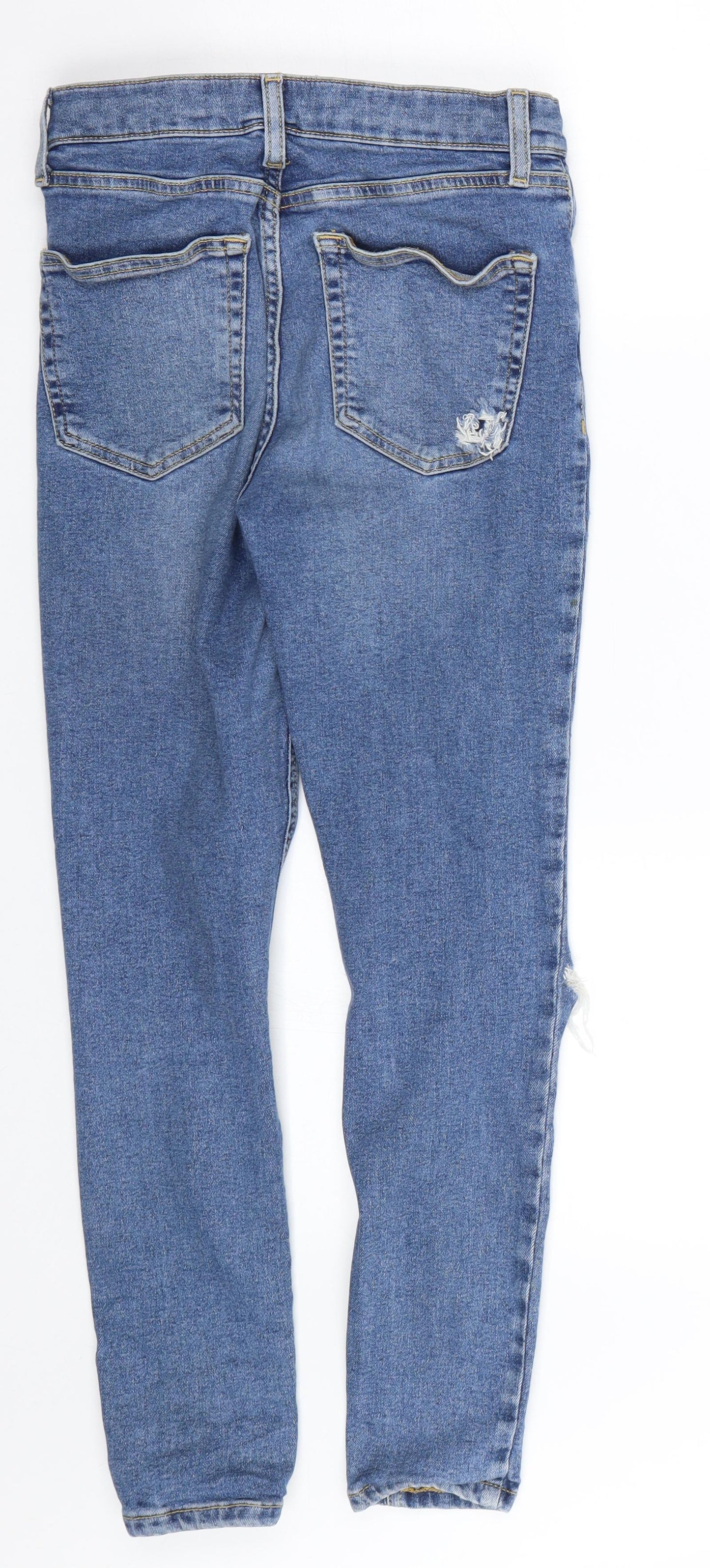 Topshop Womens Blue  Denim Skinny Jeans Size 28 L24 in