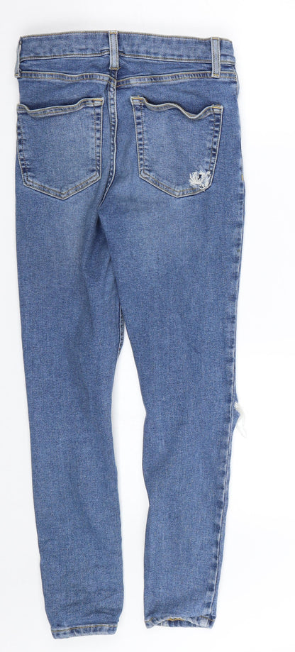Topshop Womens Blue  Denim Skinny Jeans Size 28 L24 in
