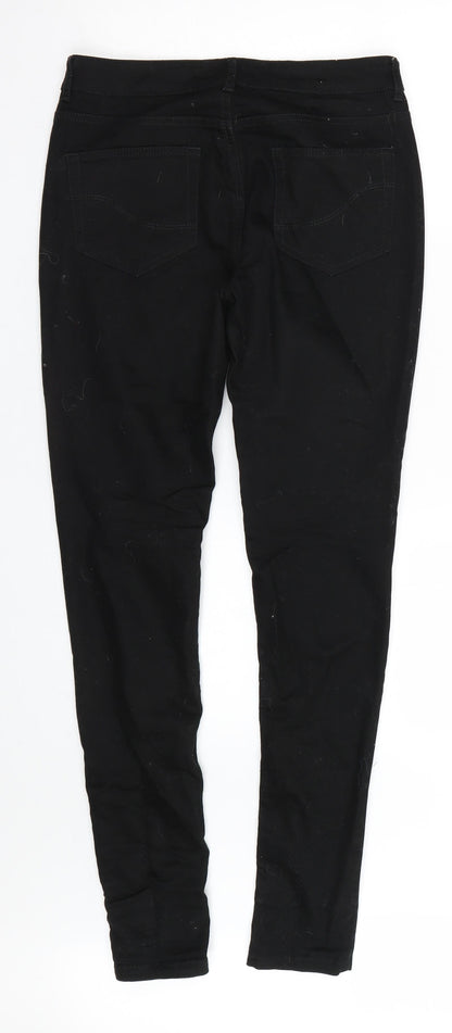 Fat Face Womens Black  Denim Skinny Jeans Size 8 L29 in