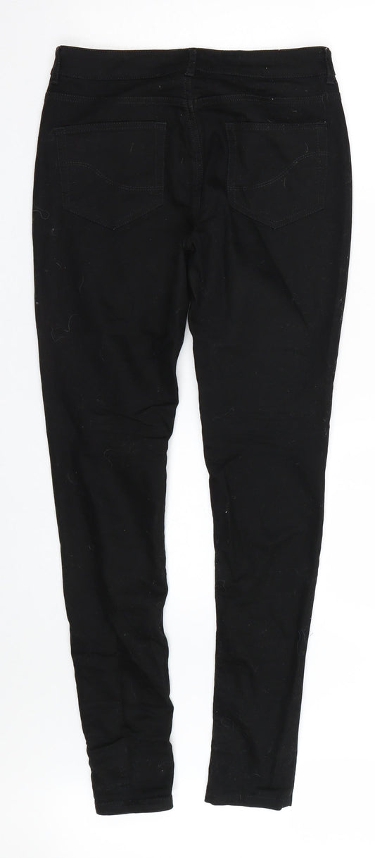 Fat Face Womens Black  Denim Skinny Jeans Size 8 L29 in