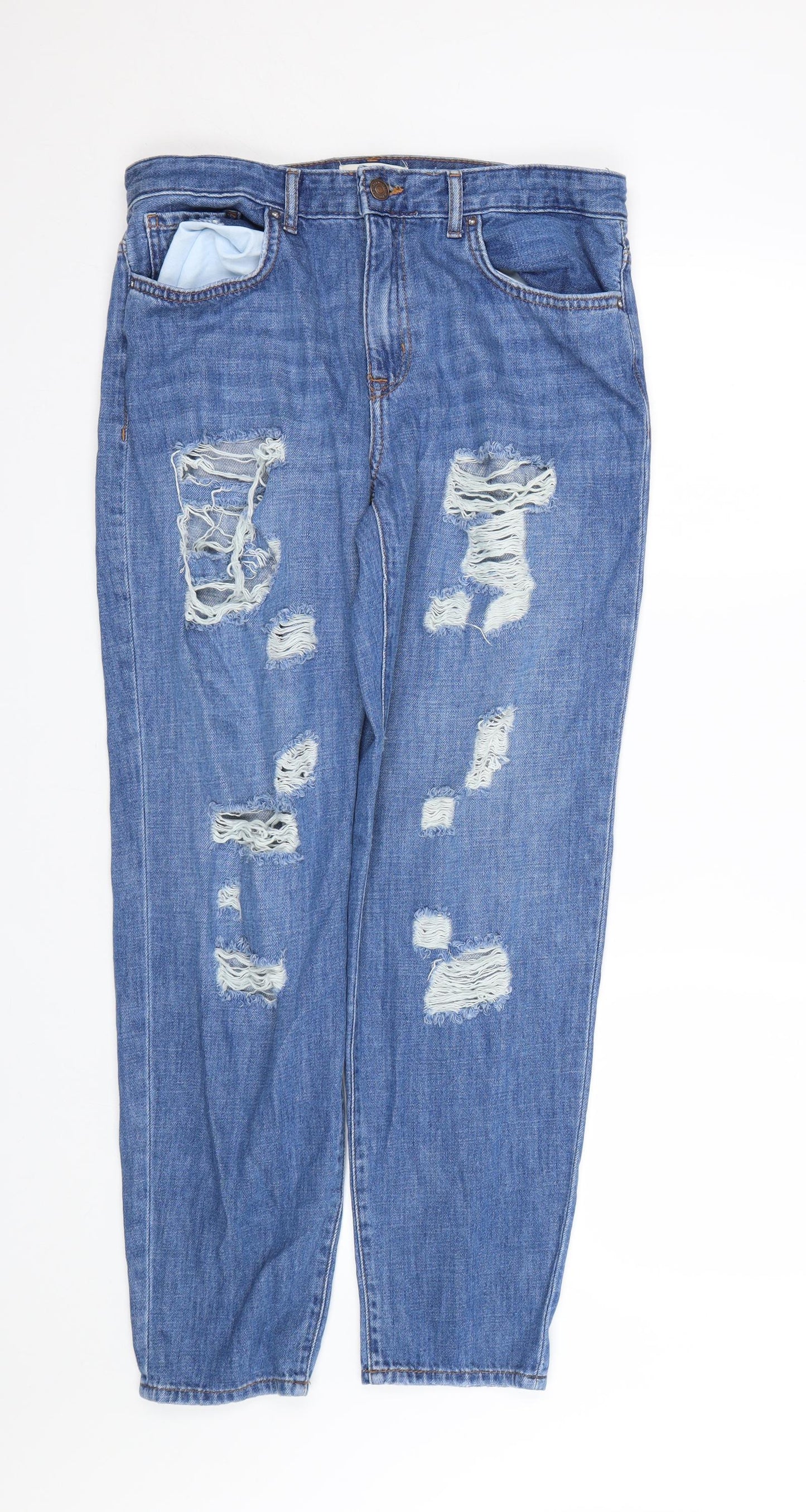 Womens UK Size 29 in FOREVER 21 Regular Fit Straight Blue Jeans