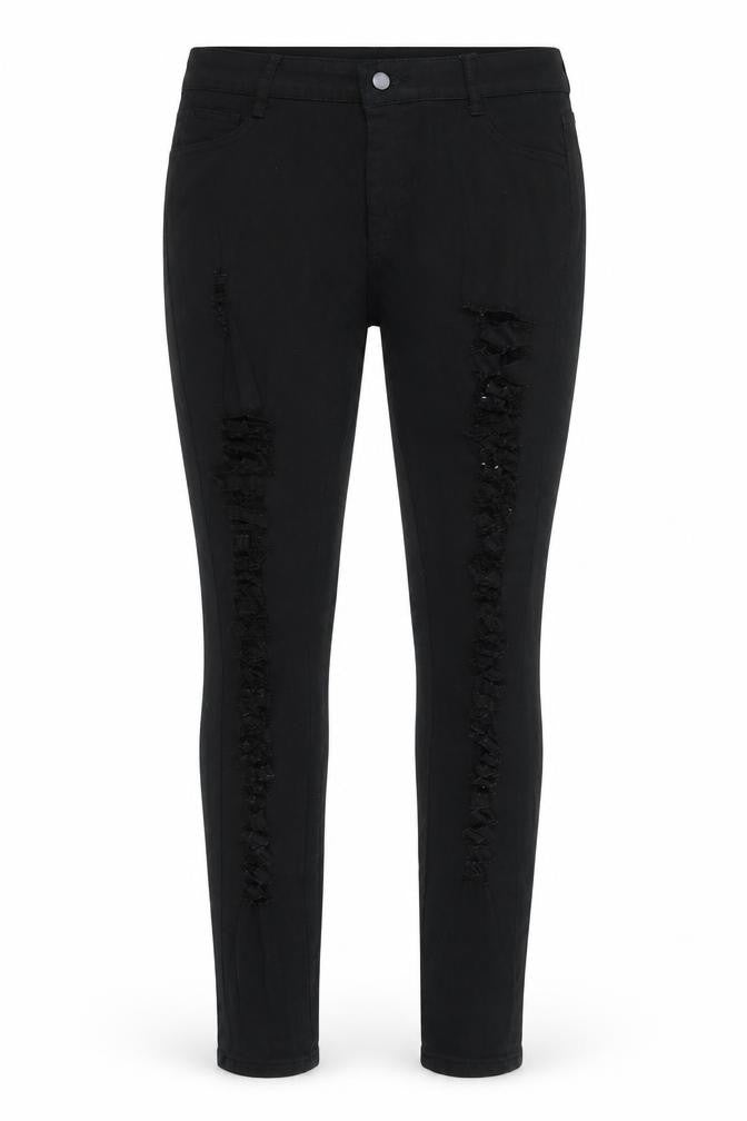 Womens Black  Denim Skinny Jeans Size XL L29 in
