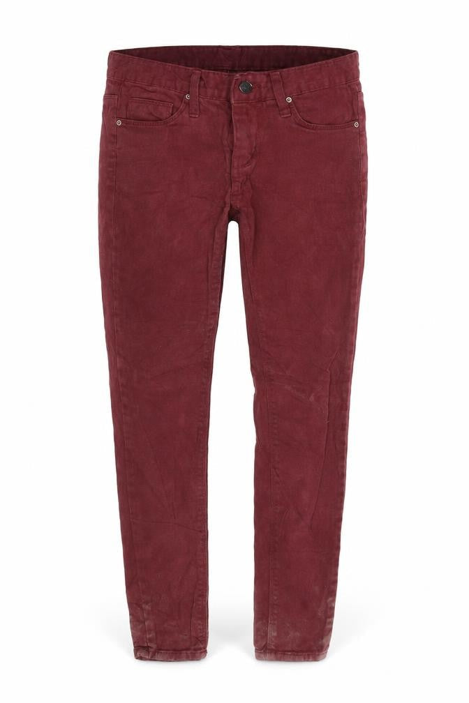 Womens Red  Denim Skinny Jeans Size 27 L25 in