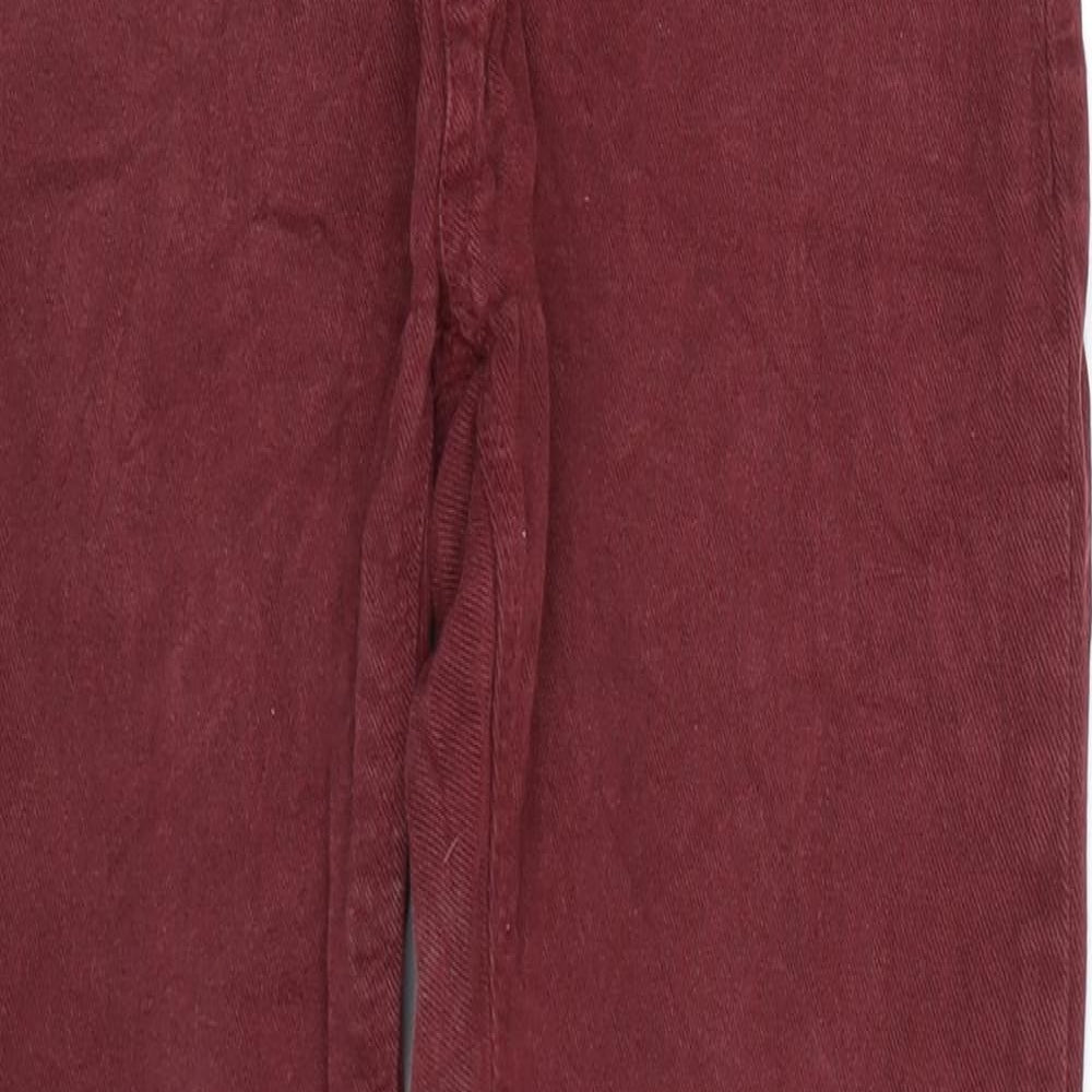 Womens UK Size 27 in Preworn Regular Fit Skinny Red Jeans